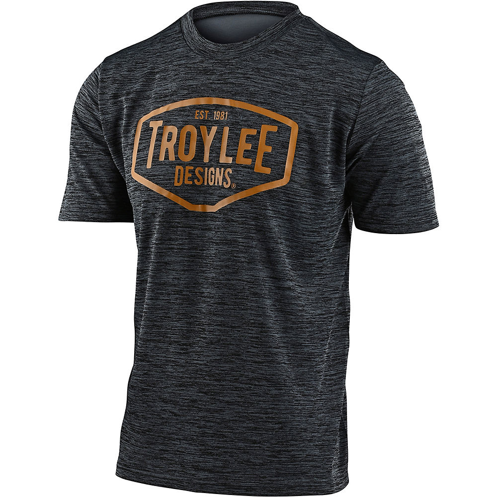 Troy Lee Designs Flowline Station Jersey - Heather Black-Yellow