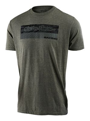 Troy Lee Designs racing block fade tee  - sage-black heather - m, sage-black heather