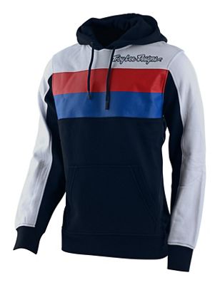 Troy Lee Designs Block Signature PO Hoodie  - Bleu marine/Blanc - XL, Bleu marine/Blanc