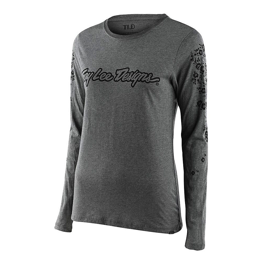 Troy Lee Designs Women's Signature Floral Tee - Gris, Gris