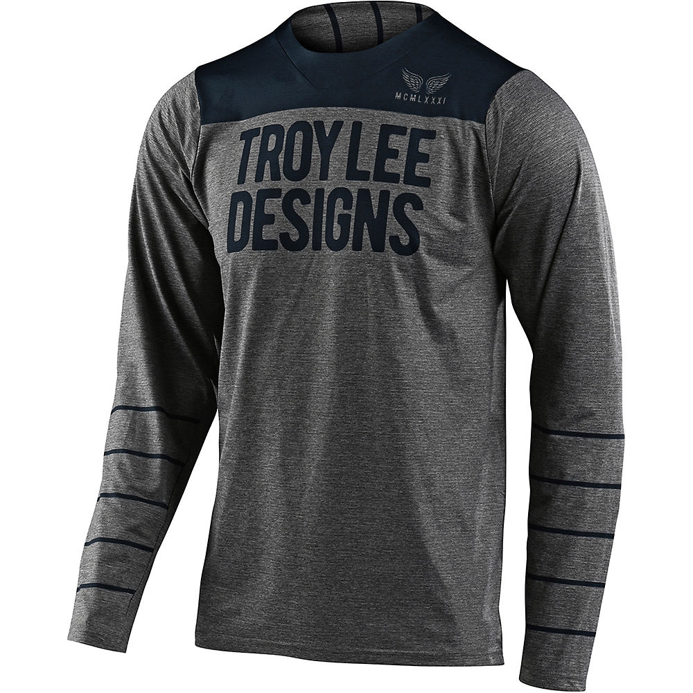 Troy Lee Designs Skyline Pinstripe Jersey - Heather Grey-Navy