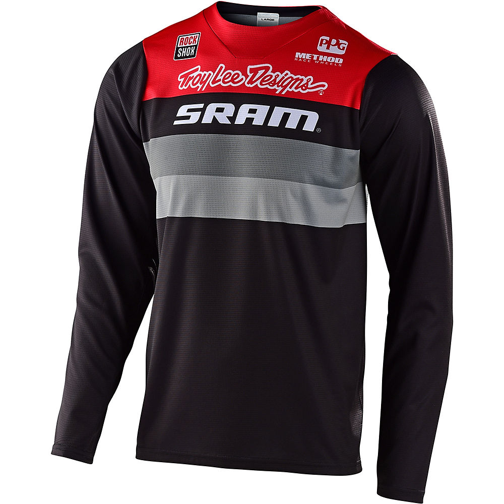 Troy Lee Designs Skyline Jersey Continental Sram - Noir/Rouge