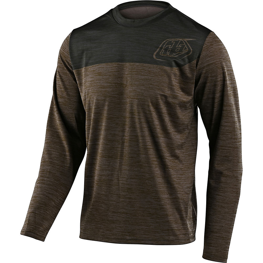 Troy Lee Designs Flowline Shield Jersey - Heather Walnut-Charcoal - XXL