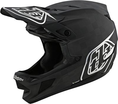Troy Lee Designs D4 Carbon Stealth Helmet SS20 - Black-Silver - L}, Black-Silver