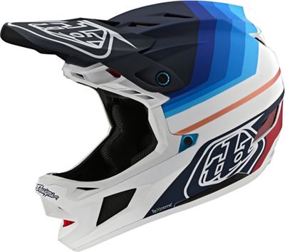 Troy Lee Designs D4 Carbon Mirage Helmet - Bleu marine/Blanc