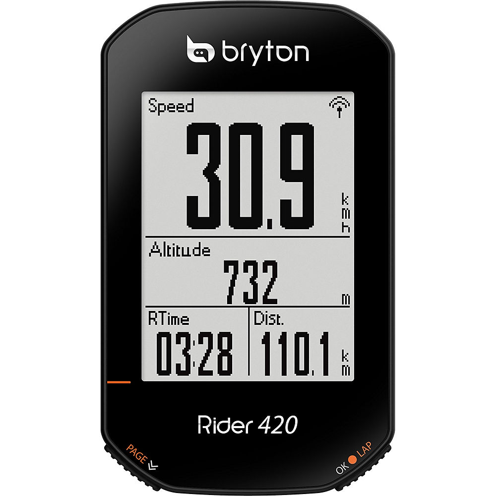 Bryton Rider 420E GPS Cycle Computer - Black - Head Unit Only}, Black