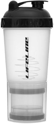 LifeLine Shaker Bottle with Storage Compartment - Clear - One Size}, Clear
