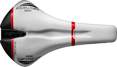 Selle San Marco Mantra Full-Fit Racing Saddle - Narrow S1 - White-Black-Red