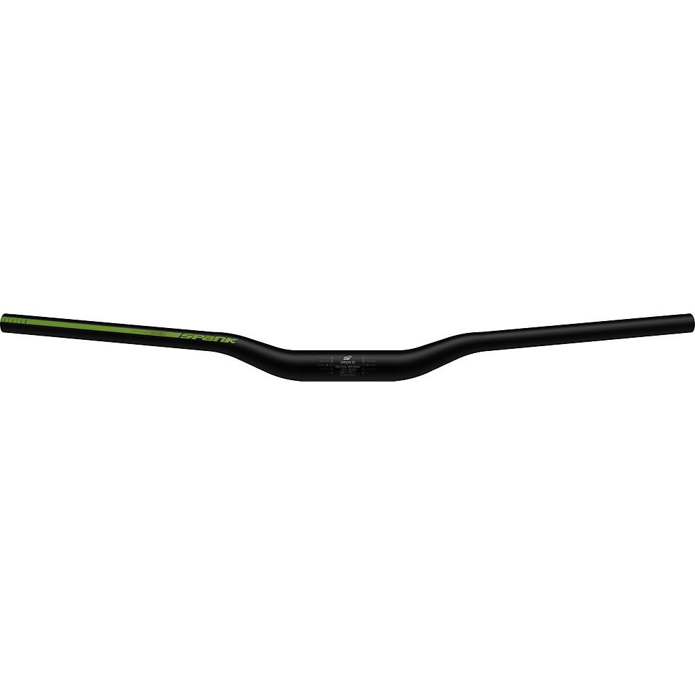 Spank Spoon 35 Riser Bar - Noir-Vert - 800mm, Noir-Vert