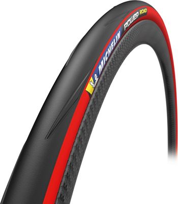 Michelin Power Road Folding Tyre - Red - 700c}, Red