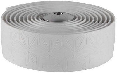 Supacaz Super Sticky Kush Single Colour Bar Tape - White w-Silver Plugs, White w-Silver Plugs