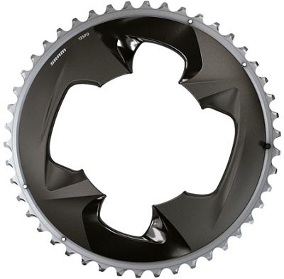 SRAM Force 2x12 Chain Ring With Cover Plate - Polar Grey - 43t}, Polar Grey