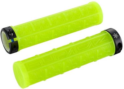 Manopole da MTB Supacaz Grizips Lock-On - Clear Neon Yellow, Clear Neon Yellow