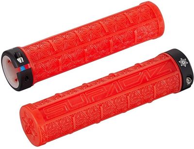 Manopole da MTB Supacaz Grizips Lock-On - rosso trasparente, rosso trasparente