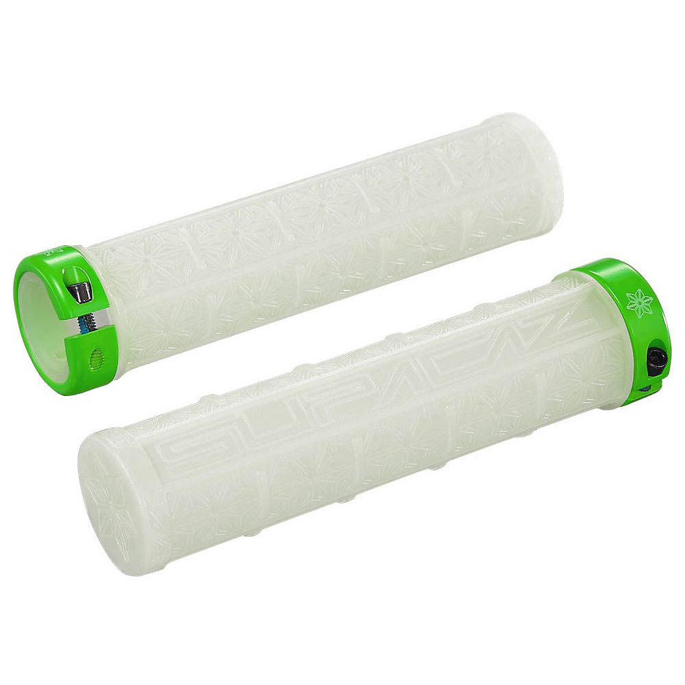 Supacaz Grizips Lock-On MTB Grips - Glow in the Dark - 135mm, Glow in the Dark