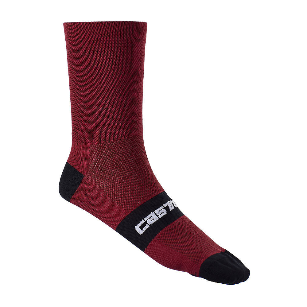 Castelli Gara Sock (Limited Edition) - Burgundy Red - S/M}, Burgundy Red