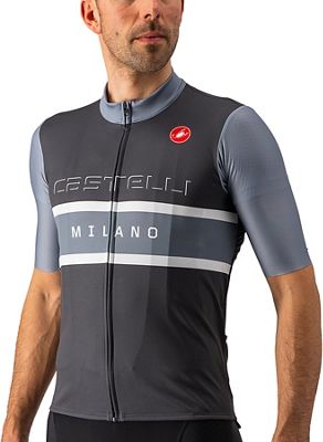 Castelli Milano Jersey (Limited Edition) - Dark Grey-Grey - XS}, Dark Grey-Grey