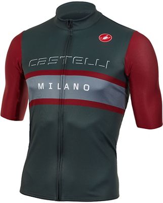 Castelli Milano Jersey (Limited Edition) - Olive-Burgundy - XS}, Olive-Burgundy