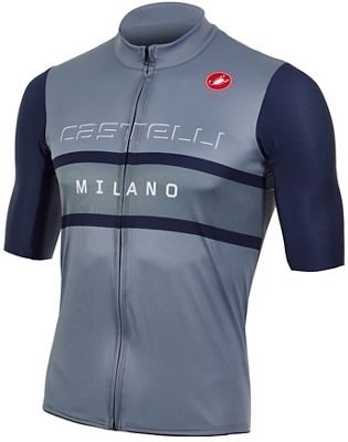 Castelli Milano Jersey (Limited Edition) - Vortex Grey-Navy - XS}, Vortex Grey-Navy