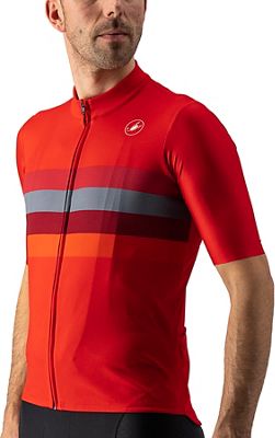 Castelli Confine Jersey (Limited Edition) - Red Bordeaux Grey - S}, Red Bordeaux Grey