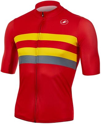 Castelli Confine Jersey (Limited Edition) 2020 - Red-Yellow-Grey - XXL, Red-Yellow-Grey
