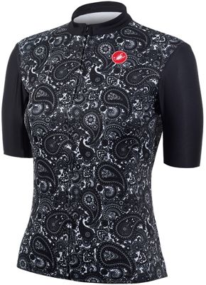 Castelli Women's Moda Jersey (Limited Edition) 2020 - Paisley-White-Black - XL, Paisley-White-Black