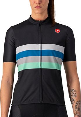 Castelli Women's Movimento Jersey (Limited Ed) 2020 - Black Marine Blue Grey - L}, Black Marine Blue Grey