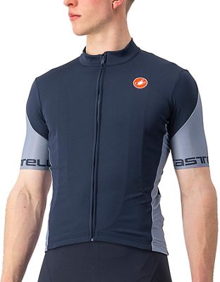 Castelli Entrata SP Jersey (Limited Edition) - Savile Blue-Vortex Gray - S}, Savile Blue-Vortex Gray