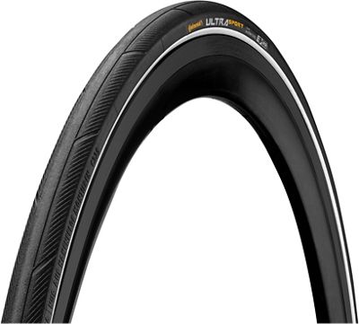 Continental Ultra Sport III Folding Road Tyre - Black - White - 700c}, Black - White