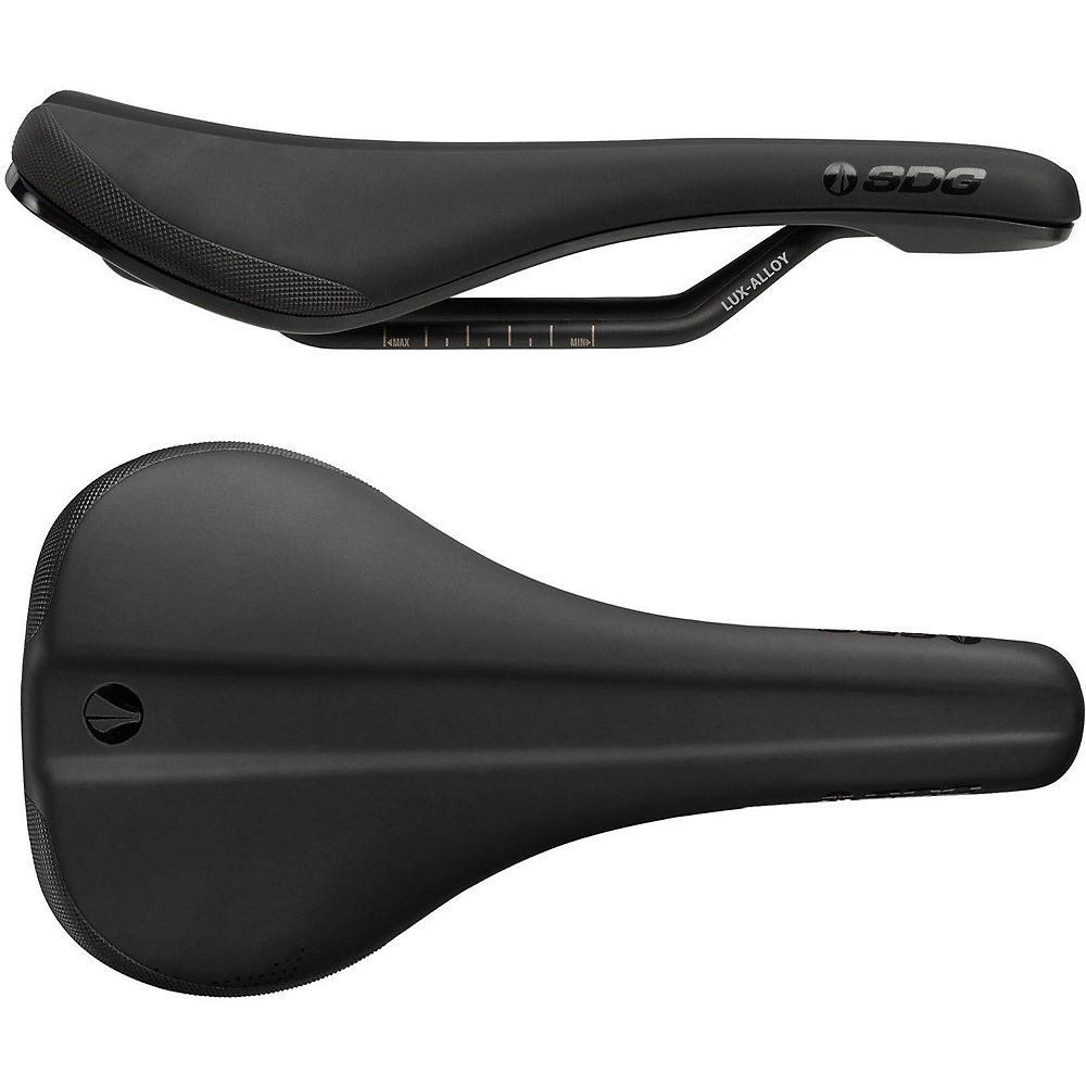 SDG Bel Air 3.0 Lux-Alloy Bike Saddle - Black-Black - 140mm Wide, Black-Black