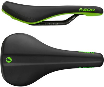 SDG Bel Air 3.0 Lux-Alloy Bike Saddle - Black-Green - 140mm Wide, Black-Green