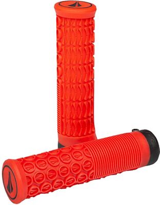 SDG Thrice Lock On MTB Handlebar Grips - Red - 33mm}, Red