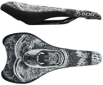 SDG Radar MTN Lux-Alloy Saddle - Black White - 138mm Wide, Black White