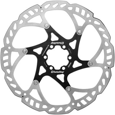 SwissStop Catalyst 6 Bolt Disc Rotor - Argent - Noir - 180mm, Argent - Noir