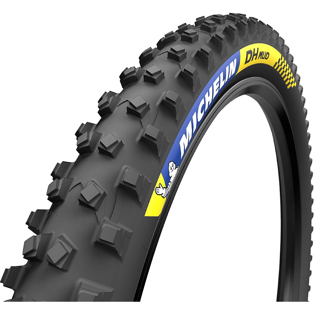 Image of Michelin DH Mud TLR Mountain Bike Tyre - Black - Wire Bead, Black