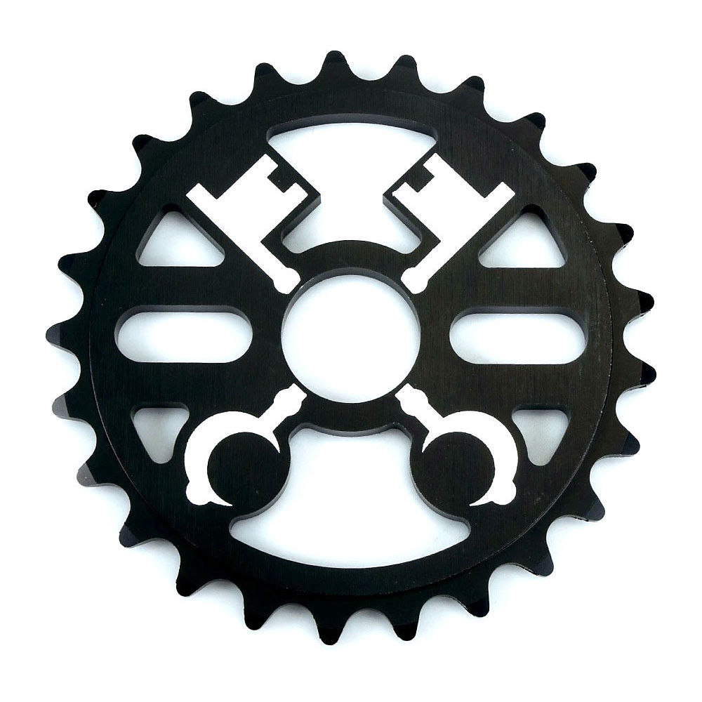 Cryptic Cross Keys BMX Sprocket - Noir - 25t, Noir