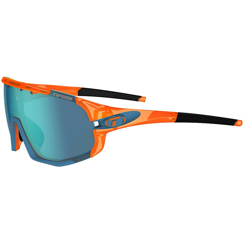 Tifosi Eyewear Sledge Interchangeable Lens Sunglasses - CRYSTAL ORANGE-CLARI, CRYSTAL ORANGE-CLARI