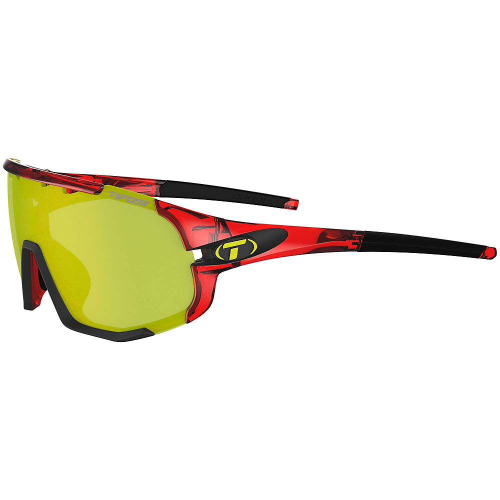Tifosi Eyewear Sledge Interchangeable Lens Sunglasses - CRYSTAL RED-CLARION, CRYSTAL RED-CLARION