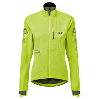 dhb Flashlight Womens Spectrum Jacket - Fluro Yellow - UK 12}, Fluro Yellow