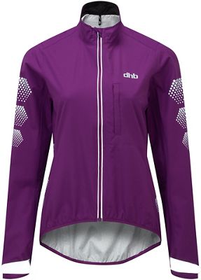 dhb Flashlight Womens Waterproof Jacket - Purple - UK 8}, Purple