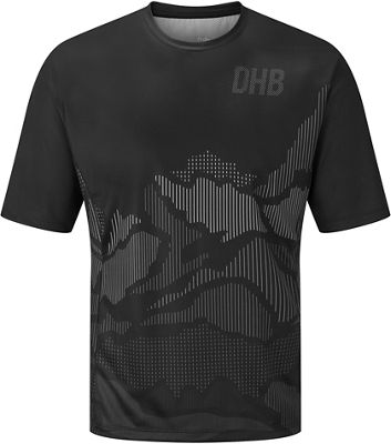 dhb MTB Short Sleeve Trail Jersey - Line  - Noir-Gris, Noir-Gris