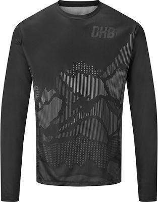 Maglia MTB maniche lunghe dhb Trail Line  - nero- grigio - XL, nero- grigio