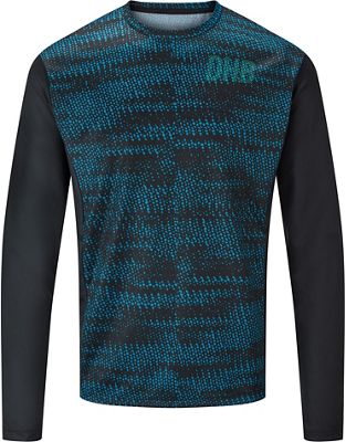 Maglia MTB maniche lunghe dhb Trail Glitch  - Nero/Blu - XL, Nero/Blu