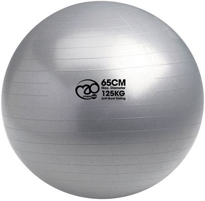 Fitness-Mad Swiss Ball & Pump (65cm Silver) - Argent, Argent