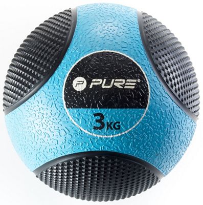 Pure2Improve Medicine Ball (3kg) - Bleu - Noir, Bleu - Noir