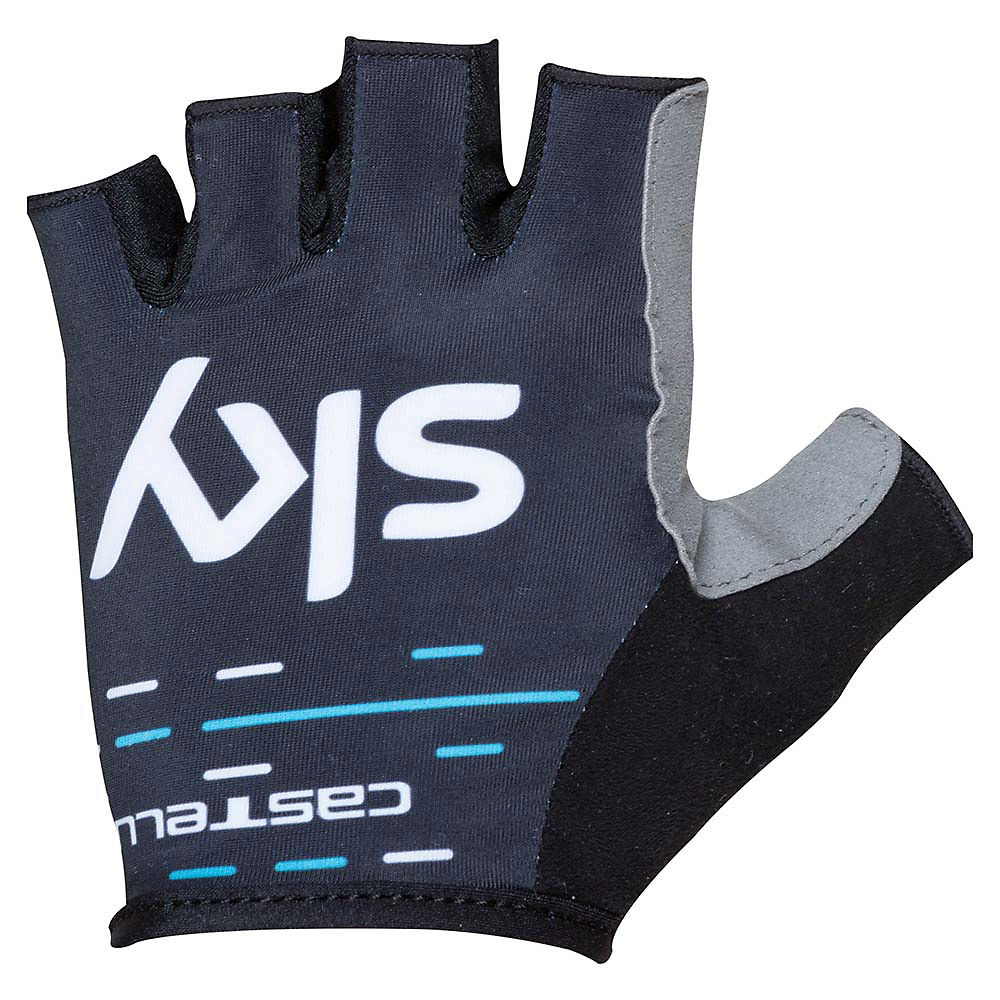 Castelli Team Sky 2017 Kids Fan Gloves - Noir, Noir