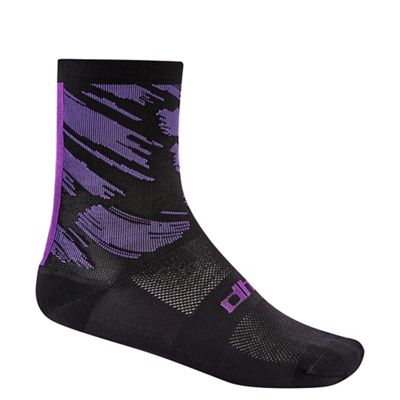 Calzini dhb Blok Swipe (16cm)  - Nero/Viola - L/XL, Nero/Viola