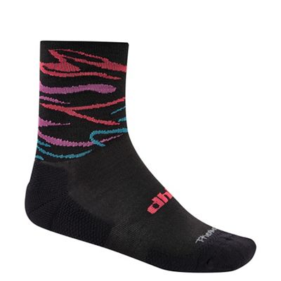 dhb Moda Thermal Sock 16cm  - Noir/Violet - S/M, Noir/Violet