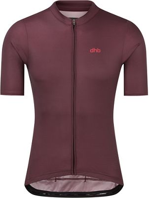 dhb Classic Short Sleeve Jersey - Plain - Burgundy - L}, Burgundy