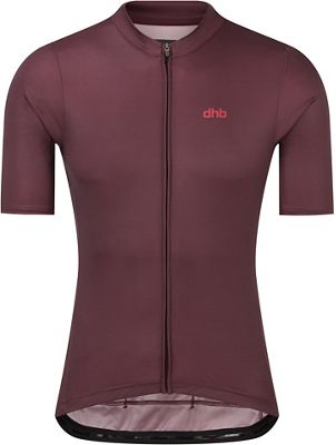 dhb Classic Short Sleeve Jersey - Plain - Burgundy - XXL}, Burgundy